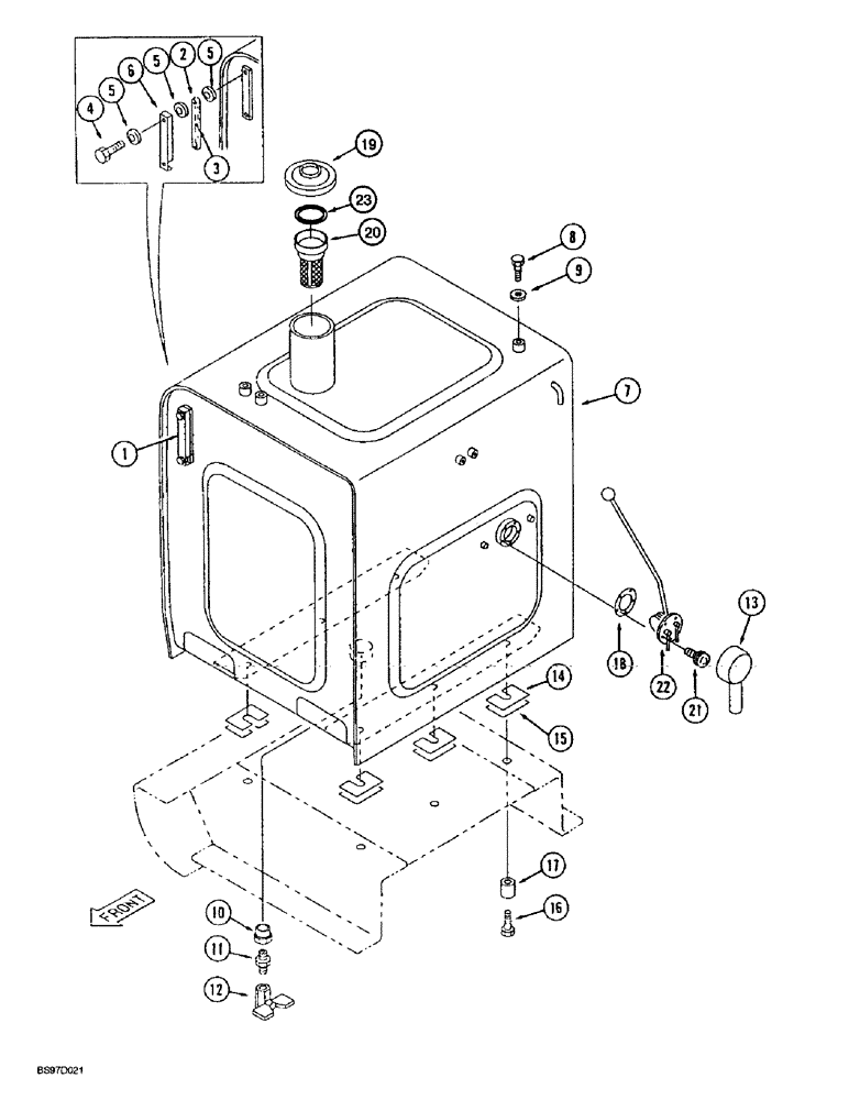 Схема запчастей Case 9030B - (3-02) - FUEL TANK (03) - FUEL SYSTEM