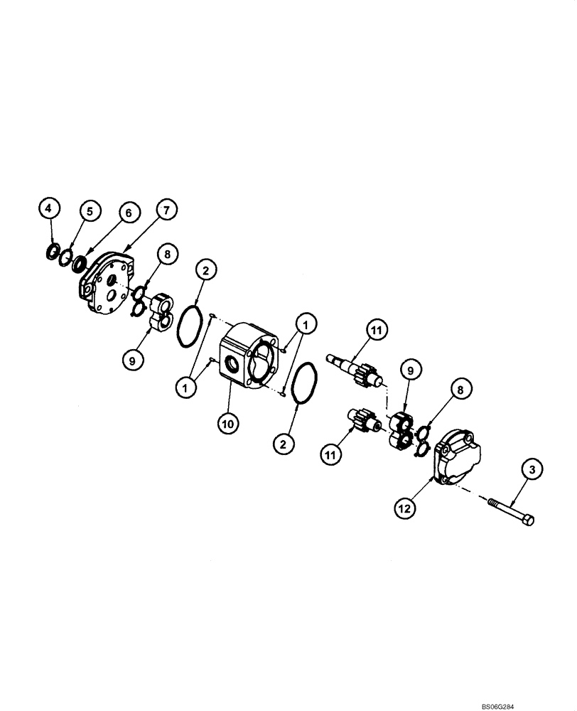 Схема запчастей Case 865 - (08.69A[00]) - MOTOR HYDRAULIC - ASSEMBLY (08) - HYDRAULICS