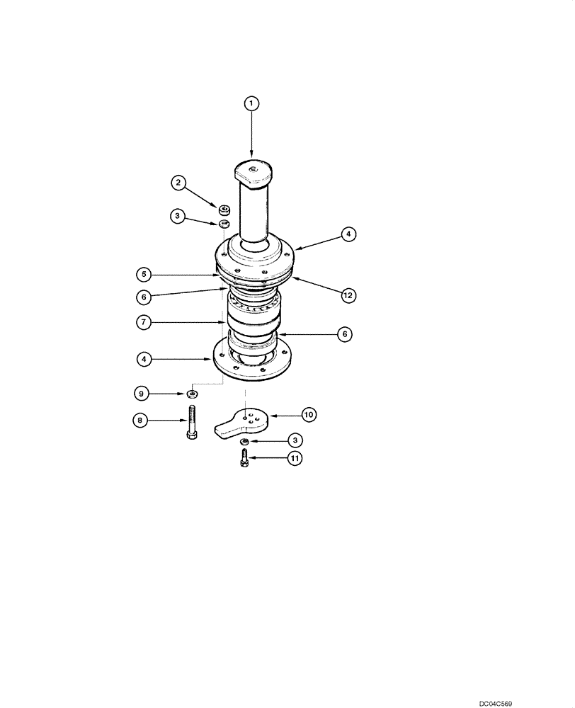 Схема запчастей Case 845 - (09.04[00]) - LINK ASSEMBLY (09) - CHASSIS