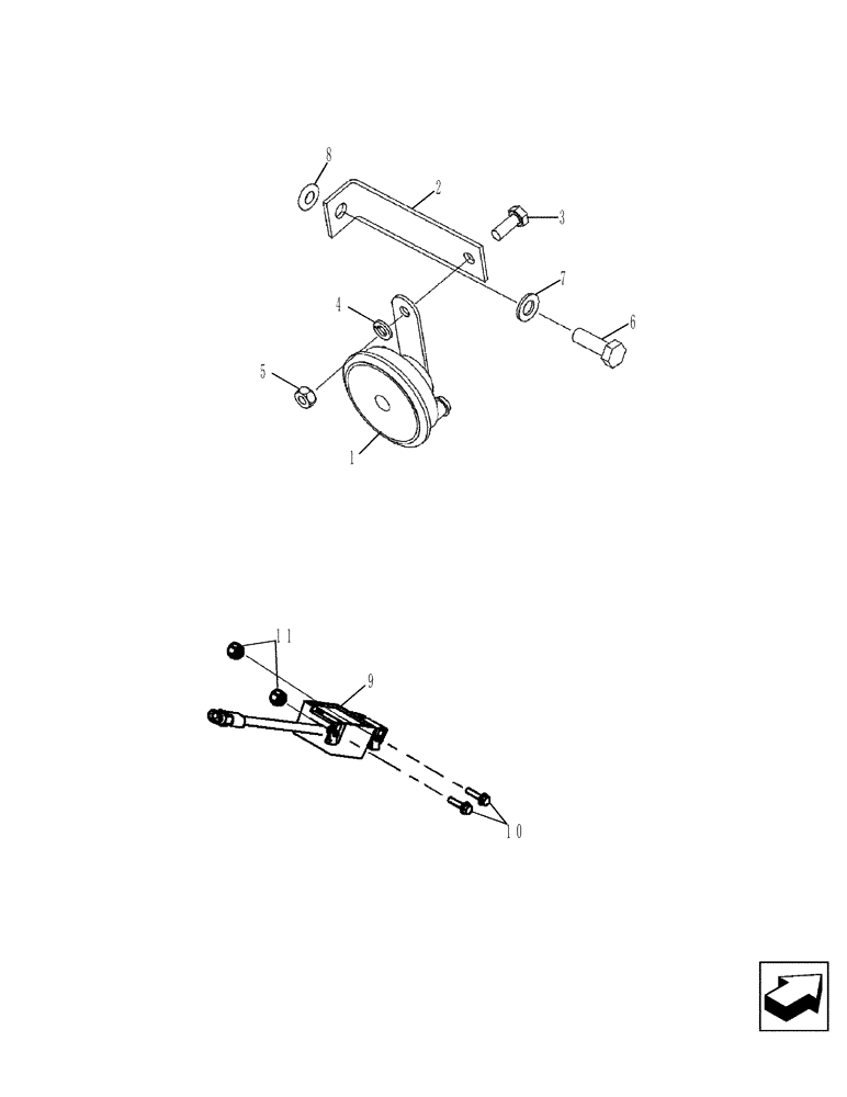 Схема запчастей Case 580SM - (55.408.09) - HORN - ALARM, BACKUP (55) - ELECTRICAL SYSTEMS