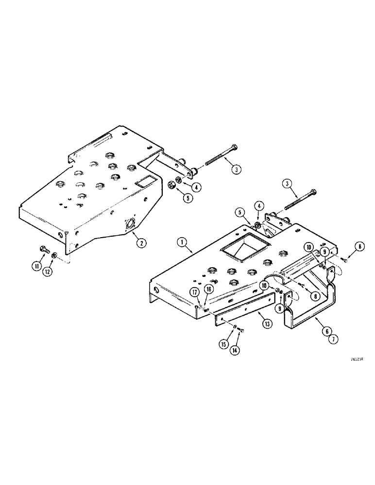 Схема запчастей Case 380CK - (196) - FLOOR PLATES (09) - CHASSIS/ATTACHMENTS