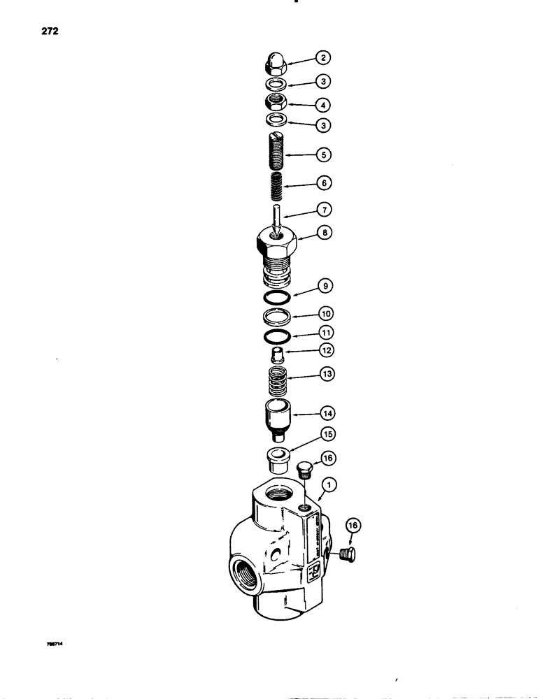 Схема запчастей Case 780B - (272) - L106548 HYDRAULIC RELIEF VALVE (08) - HYDRAULICS