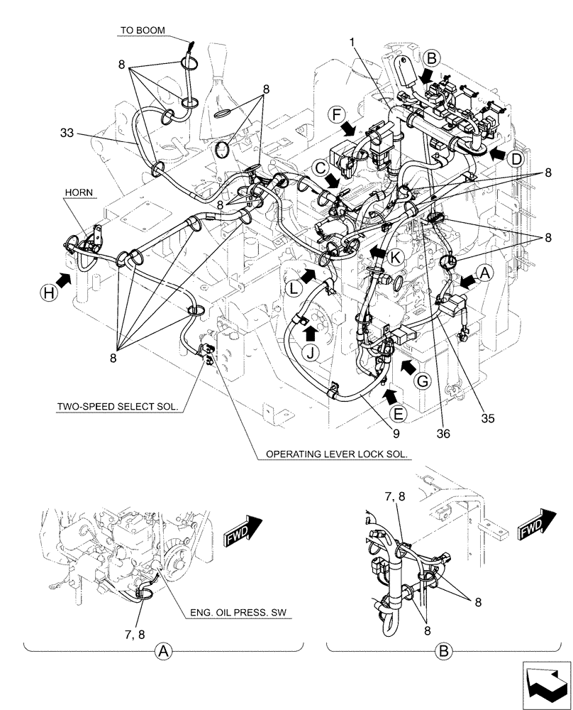 Схема запчастей Case CX17B - (01-046[01]) - ELEC ASSY, UPP (55) - ELECTRICAL SYSTEMS