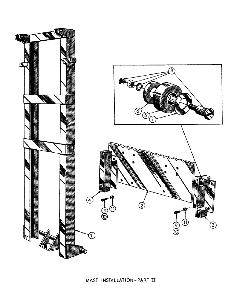 Схема запчастей Case M3B - (088) - MAST INSTALLATION - PART II 