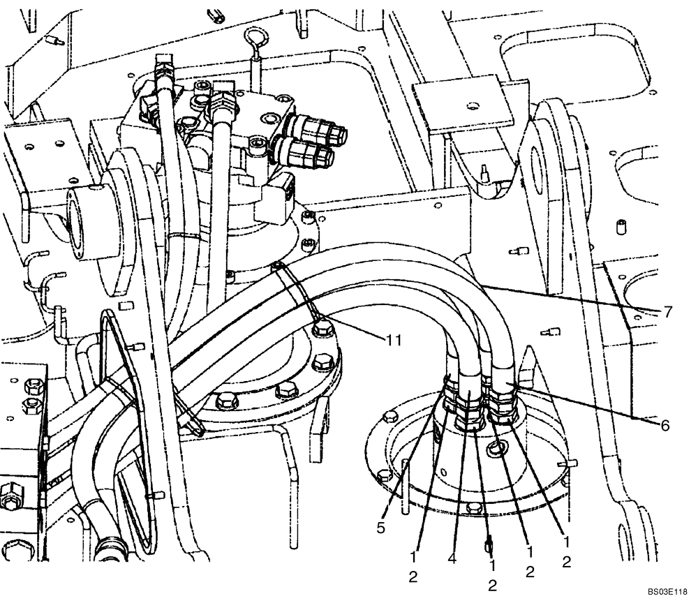 Схема запчастей Case CX135SR - (08-016) - HYDRAULICS - TRAVEL (08) - HYDRAULICS