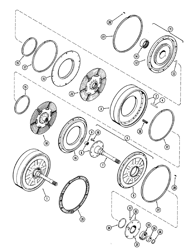 Схема запчастей Case 680CK - (102) - FORWARD AND REVERSE CLUTCH 