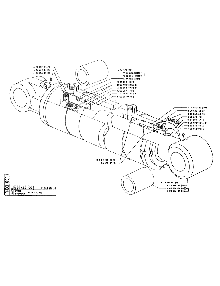 Схема запчастей Case LC80 - (177) - CYLINDER 