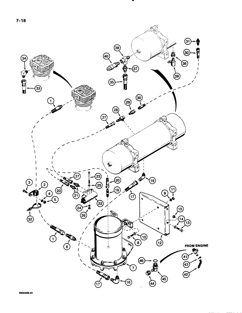 Схема запчастей Case 621 - (7-18) - AIR DRYER SYSTEM (07) - BRAKES