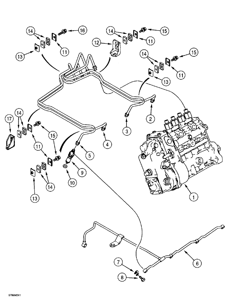 Схема запчастей Case 860 - (3-07A) - FUEL INJECTION SYSTEM - 4T-390 EMISSIONS CERTIFIED ENGINE (03) - FUEL SYSTEM