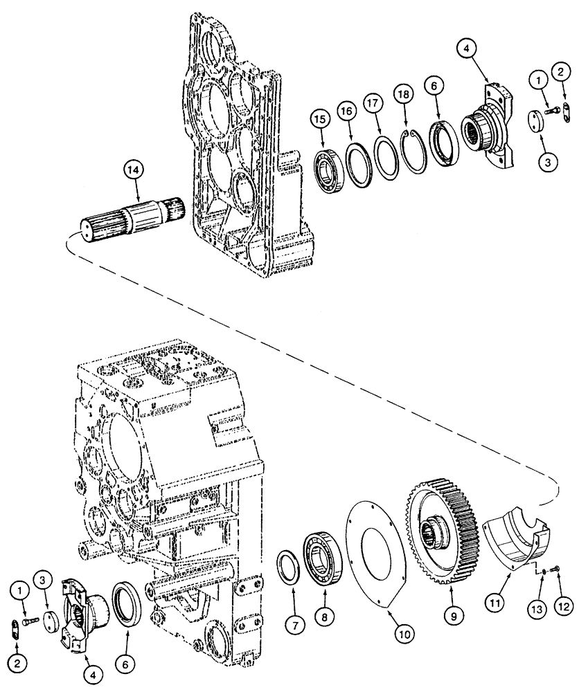 Схема запчастей Case 921C - (06-20M) - TRANSMISSION - SHAFT, OUTPUT (06) - POWER TRAIN