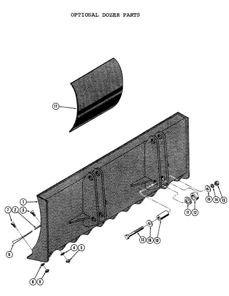 Схема запчастей Case 1000C - (266) - OPTIONAL DOZER PARTS (05) - UPPERSTRUCTURE CHASSIS