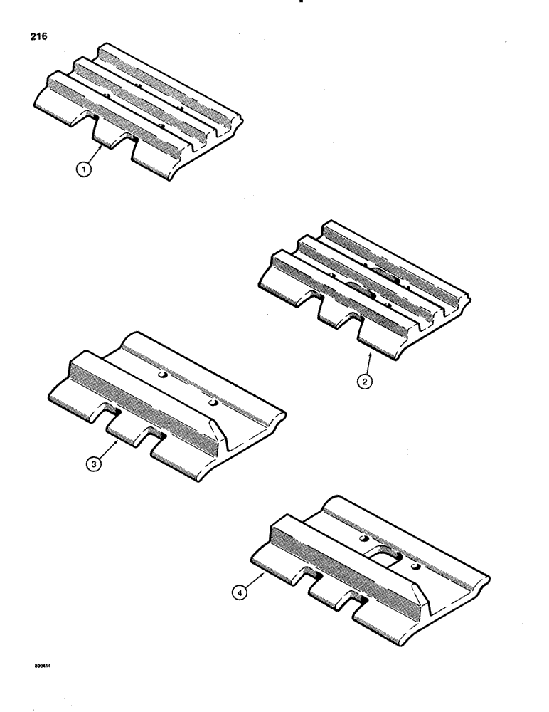 Схема запчастей Case 1150C - (216) - TRACK SHOES, TRIPLE GROUSER - CLOSED, LOADER MODELS ONLY (11) - TRACKS/STEERING