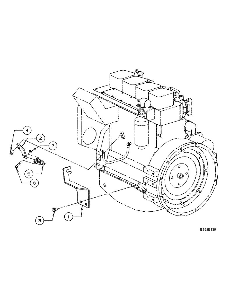 Схема запчастей Case 686G - (3-06) - THROTTLE LINKAGE AT ENGINE, MODELS WITH NATURALLY ASPIRATED ENGINE (03) - FUEL SYSTEM