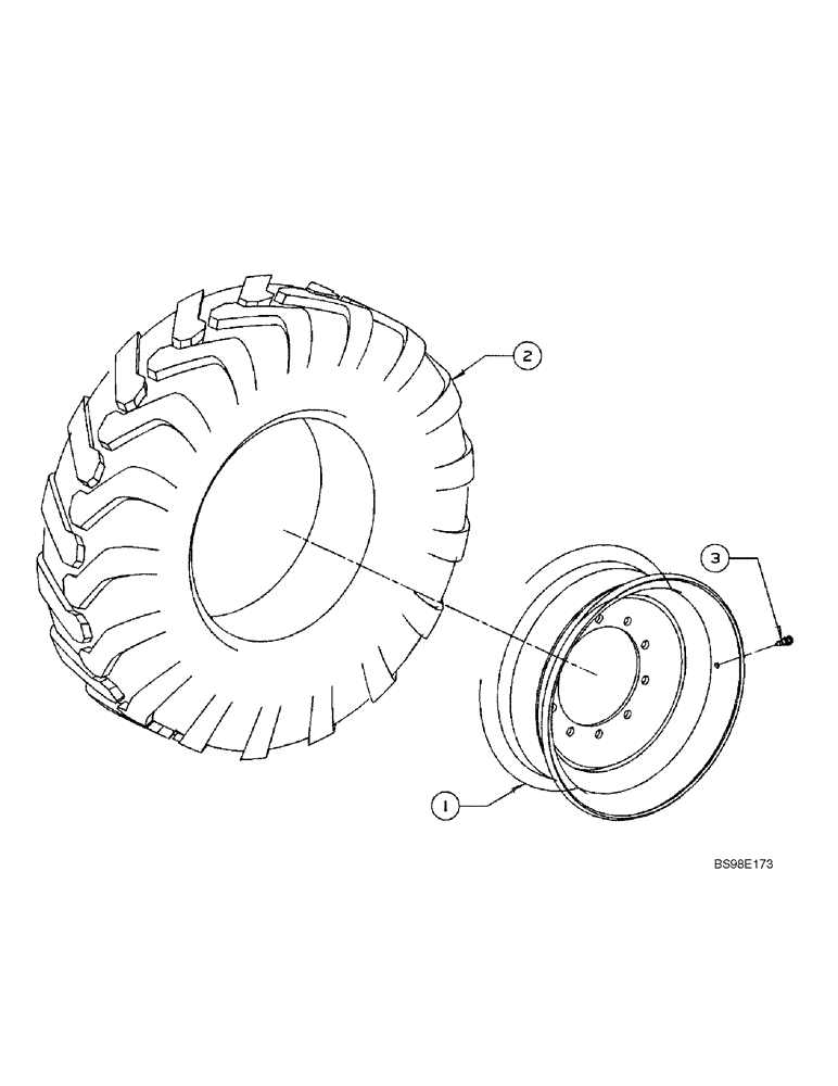 Схема запчастей Case 688G - (6-50) - WHEEL AND TIRE (06) - POWER TRAIN