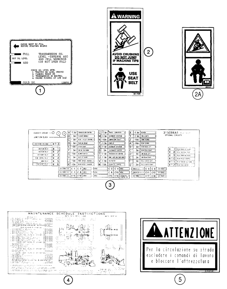 Схема запчастей Case 921C - (09-80) - DECALS - PORTUGUESE, SPANISH, ITALIAN (09) - CHASSIS