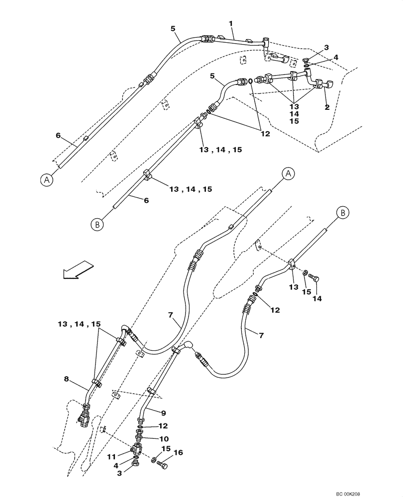 Схема запчастей Case CX130 - (08-080) - HYDRAULICS- AUXILIARY ATTACHMENT (08) - HYDRAULICS