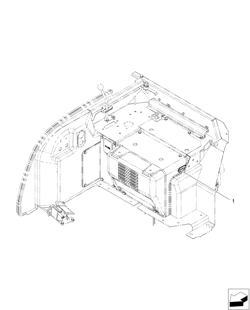 Схема запчастей Case CX50B - (01-071) - GROMMET, CAB (90) - PLATFORM, CAB, BODYWORK AND DECALS