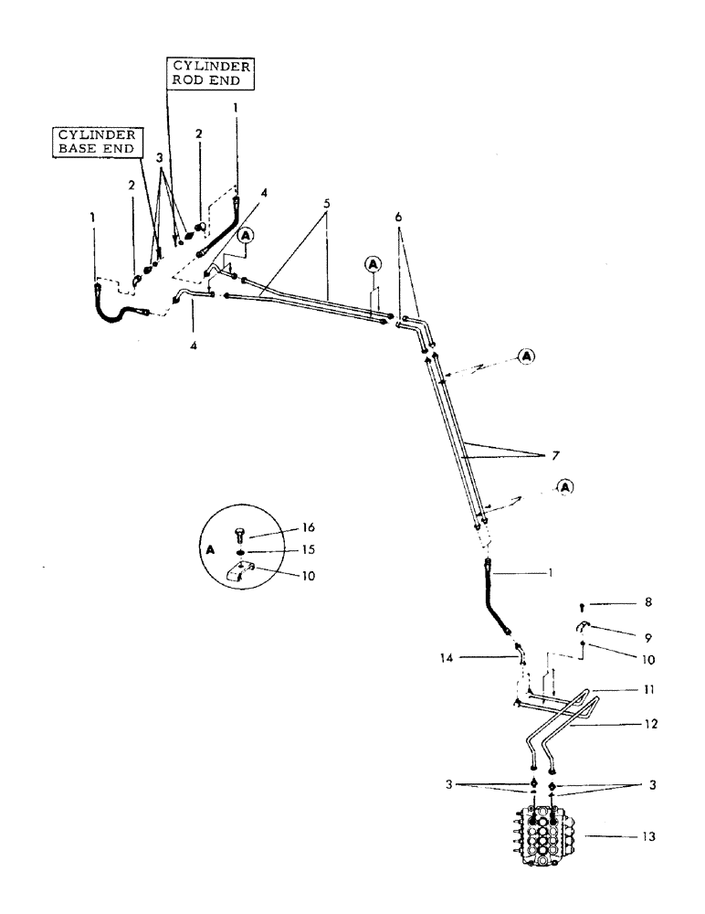 Схема запчастей Case 40YC - (G06A) - VALVE TO TOOL CYLINDER AND RETURN FOR "Y" BOOM, (USED ON (07) - HYDRAULIC SYSTEM