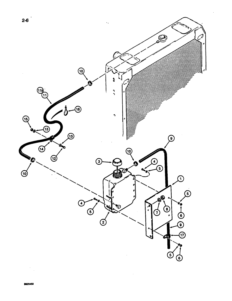 Схема запчастей Case 1187C - (2-06) - COOLANT RECOVERY SYSTEM (02) - ENGINE