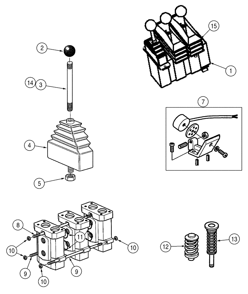 Схема запчастей Case 521D - (08-27) - VALVE ASSY - LOADER CONTROL (08) - HYDRAULICS