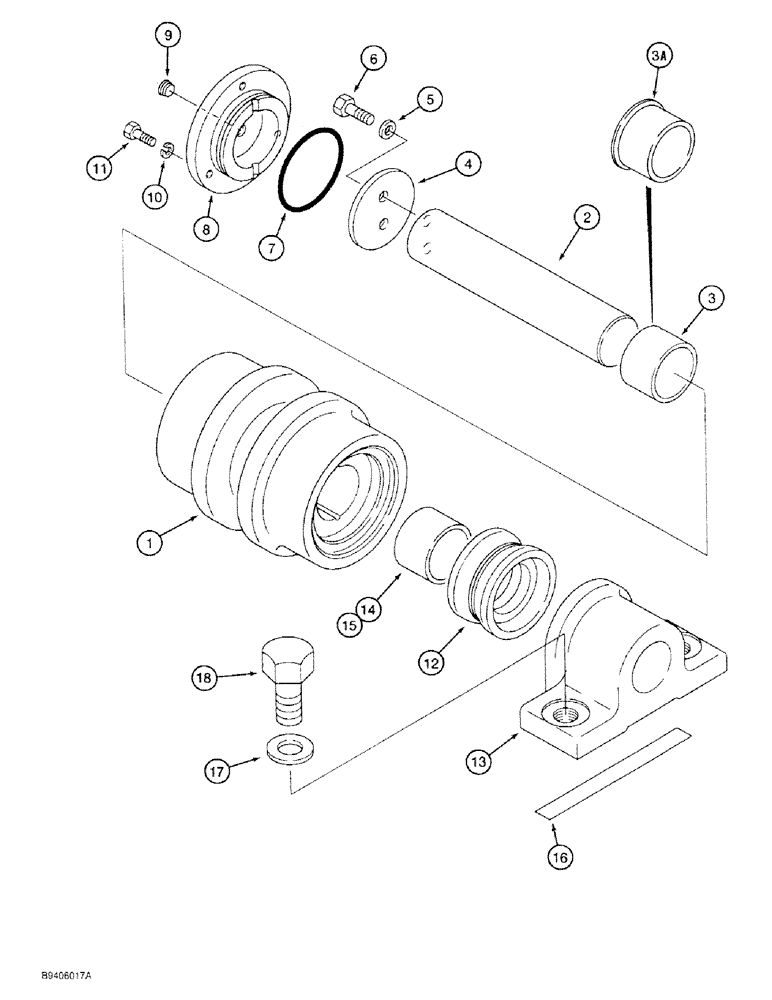 Схема запчастей Case 9030 - (5-10) - TRACK CARRIER ROLLER (11) - TRACKS/STEERING