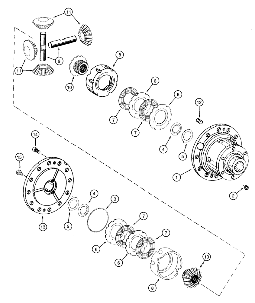 Схема запчастей Case 721C - (06-29) - AXLE, FRONT - DIFFERENTIAL -JEE0123289 (06) - POWER TRAIN