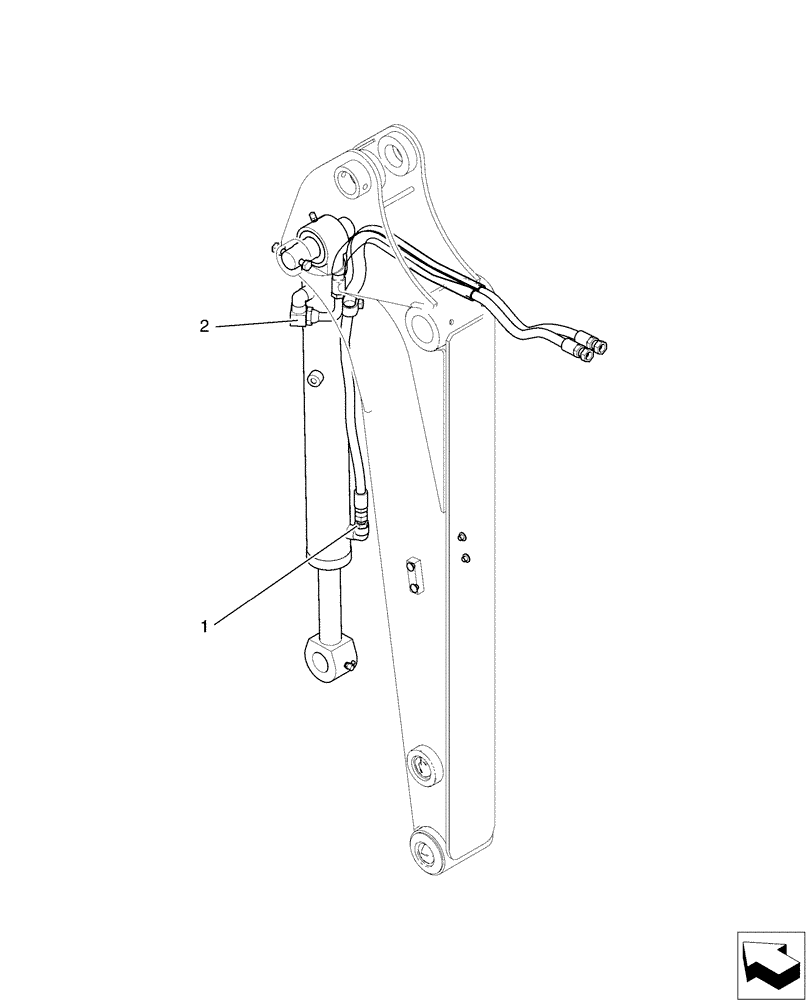 Схема запчастей Case CX36B - (03-010[00]) - HYD. LINE, CYLINDER (BUCKET) (35) - HYDRAULIC SYSTEMS