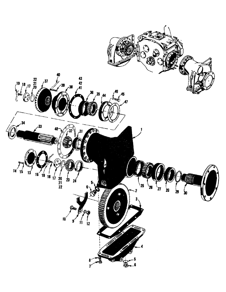 Схема запчастей Case 750 - (062) - FINAL DRIVE ASSY. - HOUSINGS, GEARS, & SHAFTS (03) - TRANSMISSION