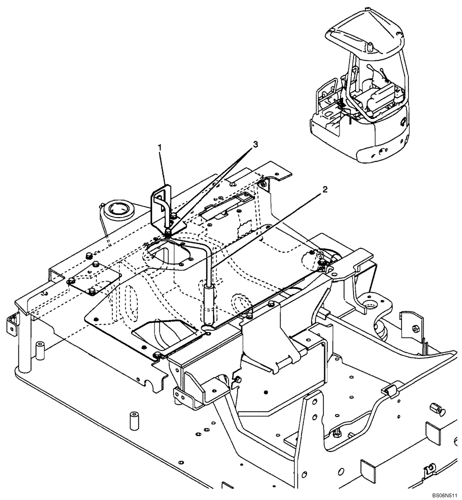 Схема запчастей Case CX17B - (01-026[00]) - LOCK ASSY (PU03M01122F1) (90) - PLATFORM, CAB, BODYWORK AND DECALS