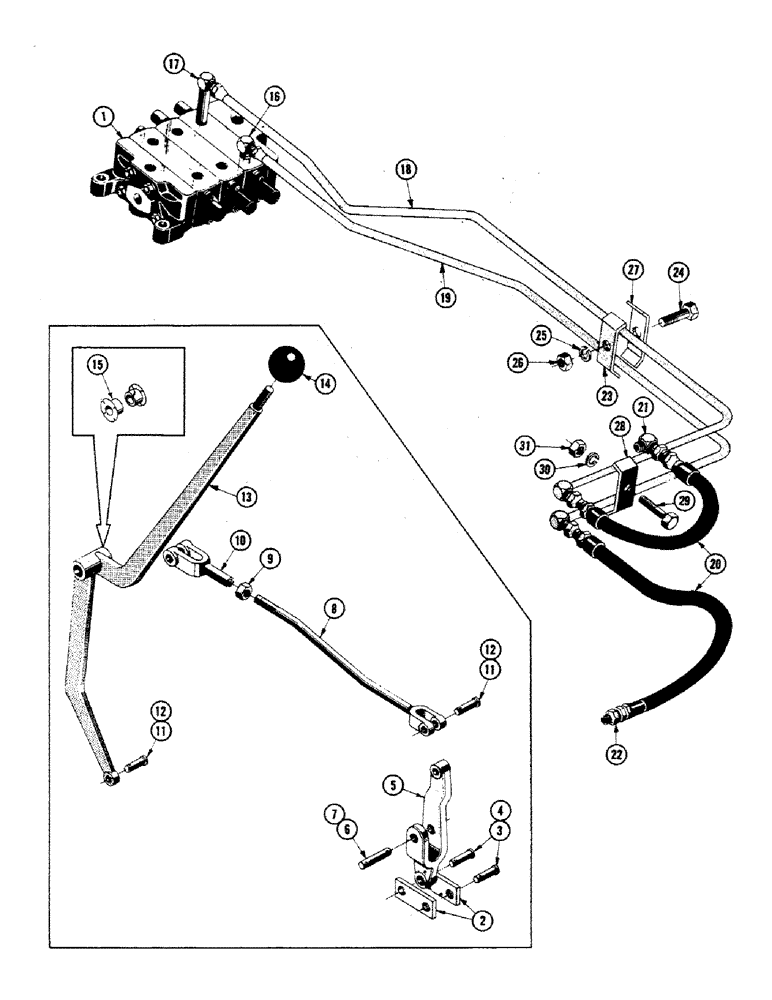 Схема запчастей Case 800 - (252) - SCARIFIER & RIPPER HYDRAULICS (WHEN USED WITH LOADERS) (07) - HYDRAULIC SYSTEM