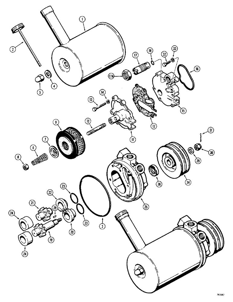 Схема запчастей Case 380CK - (062) - STEERING PUMP (05) - STEERING