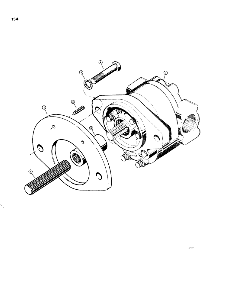 Схема запчастей Case 35 - (154) - HYDRAULIC PUMP ALIGNMENT KIT 