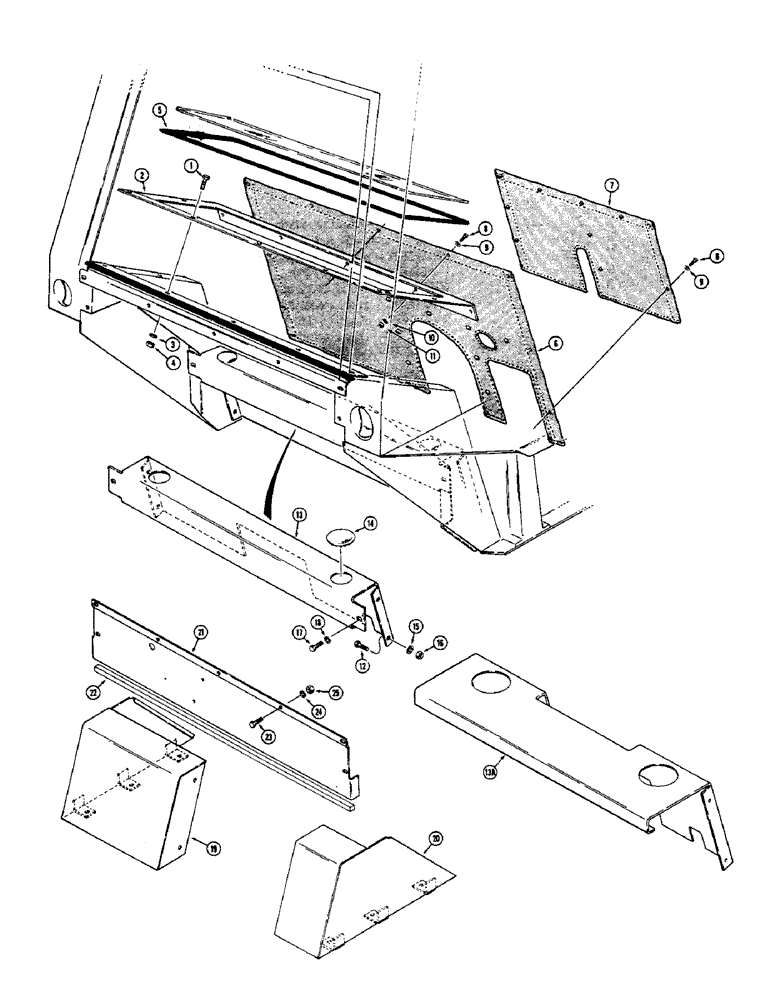 Схема запчастей Case 580B - (244) - OPERATORS CAB, CAB MOUNTING AND CLOSURE PARTS (SPECIAL) (09) - CHASSIS/ATTACHMENTS