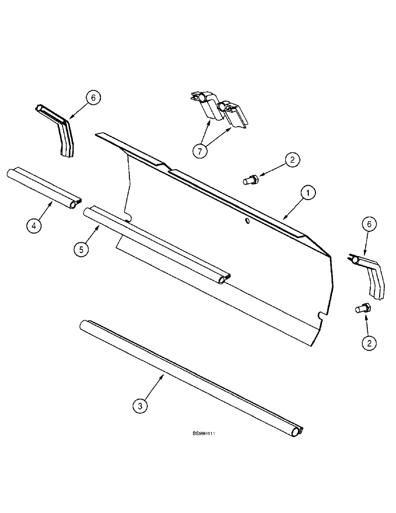 Схема запчастей Case 580L - (9-068) - BAFFLE PLATE AND SEALS USED WITH FUEL COOLER WITHOUT AIR CONDITIONING (09) - CHASSIS/ATTACHMENTS