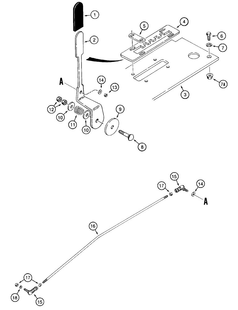 Схема запчастей Case 1835C - (3-08) - DIESEL ENGINE CONTROLS, MODELS WITHOUT CROSSOVER SHAFT (03) - FUEL SYSTEM