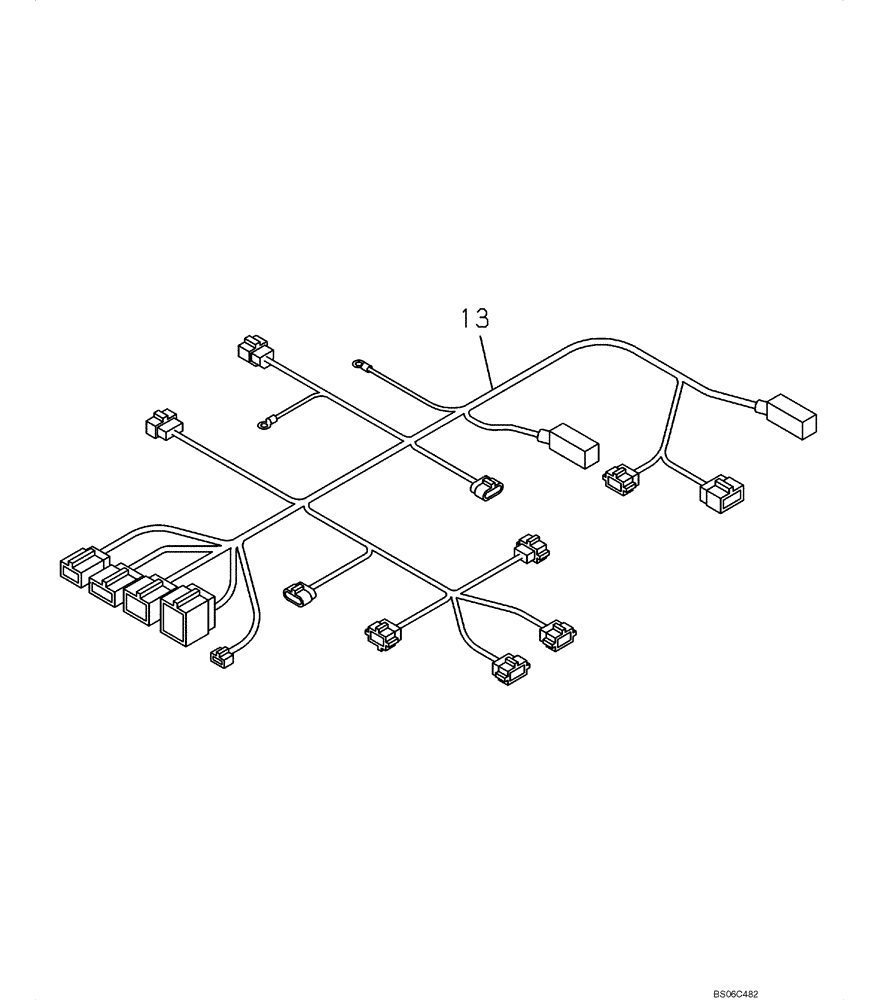 Схема запчастей Case CX350B - (04-19) - ELECTRICAL ACCESSORIES - ENGINE (04) - ELECTRICAL SYSTEMS