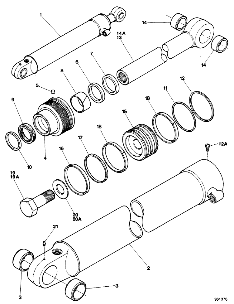 Схема запчастей Case 580G - (320) - AXIAL BACKHOE - STABILIZER CYLINDERS (08) - HYDRAULICS