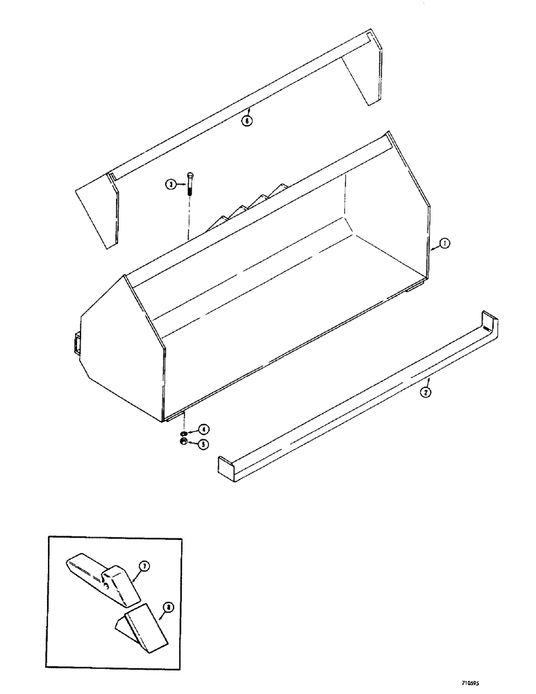 Схема запчастей Case 1700-SERIES - (182) - LOADER BUCKETS, DIRT BUCKETS (82) - FRONT LOADER & BUCKET