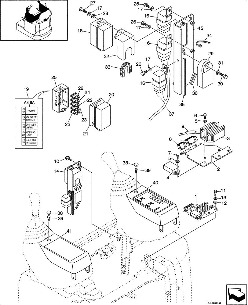 Схема запчастей Case CX14 - (09-22[00]) - INSTRUMENT PANEL ASSY (09) - CHASSIS/ATTACHMENTS