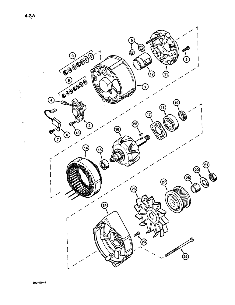 Схема запчастей Case 1187C - (4-03A) - ALTERNATOR ASSEMBLY (04) - ELECTRICAL SYSTEMS