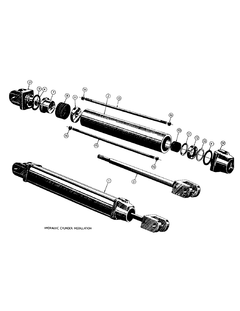 Схема запчастей Case M3B - (132) - TERRALOGGER HYDRAULIC CYLINDER 