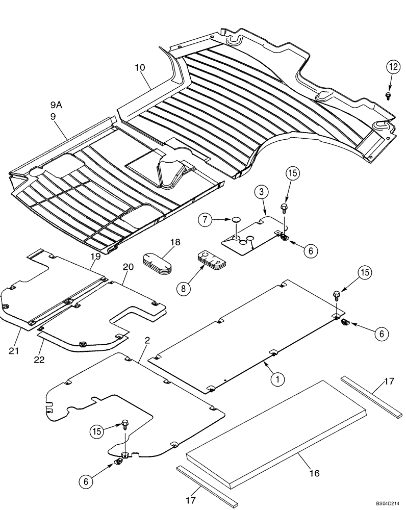 Схема запчастей Case 580M - (09-42) - PLATES, FLOOR - FLOORMATS (09) - CHASSIS/ATTACHMENTS