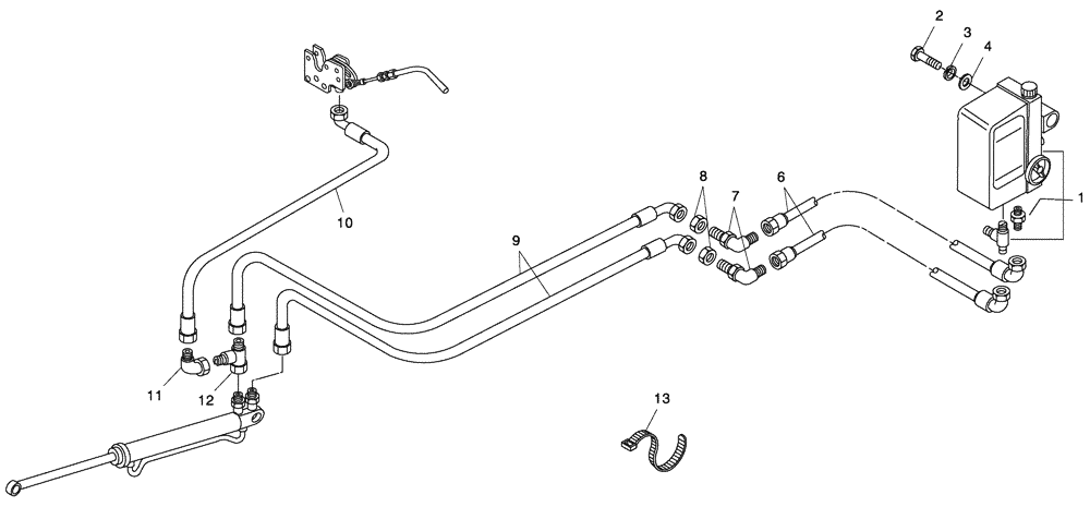 Схема запчастей Case 330 - (59A00010530[03]) - HOODS - HYDRAULIC DUMPING (10) - Cab/Cowlings