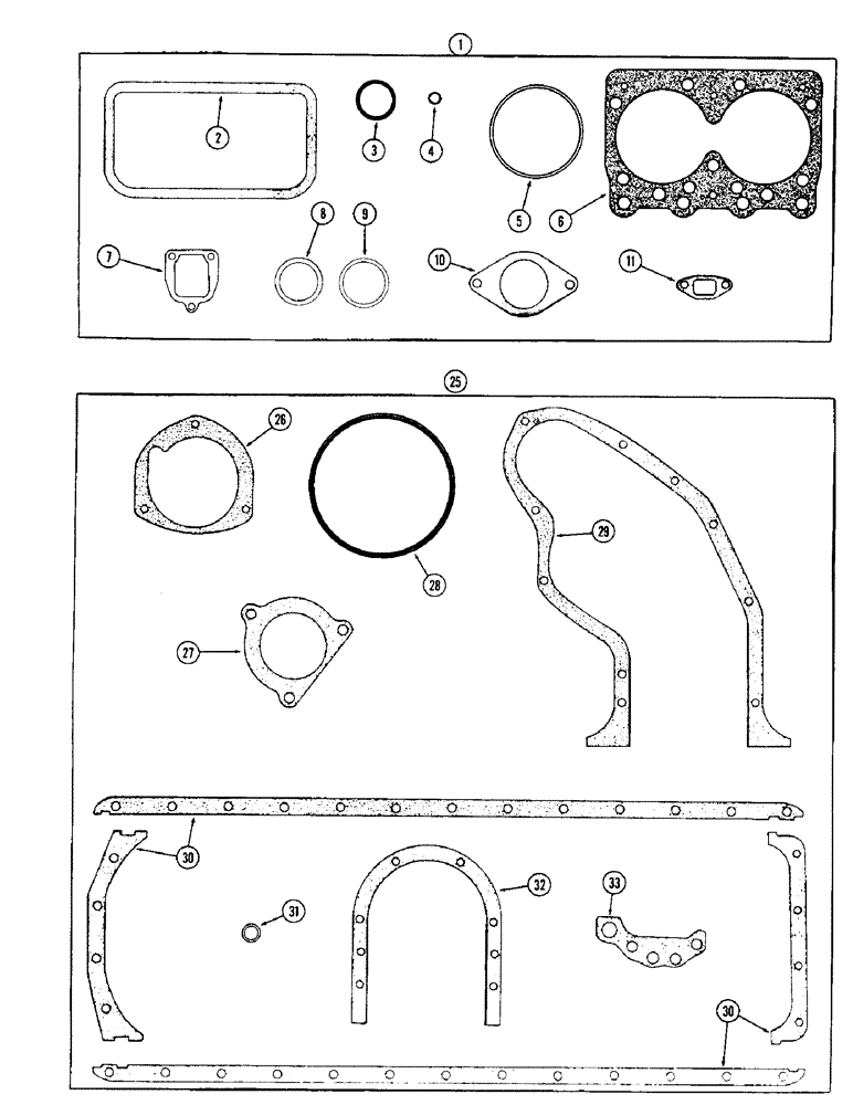 Схема запчастей Case W12 - (022) - ENGINE GASKET KITS, VALVE GRIND GASKET KIT, CYLINDER BLOCK (02) - ENGINE