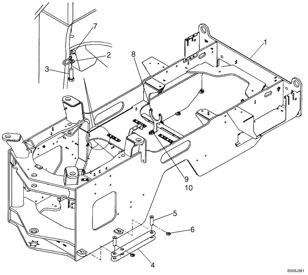 Схема запчастей Case 721E - (09-22) - FRAME, REAR (09) - CHASSIS