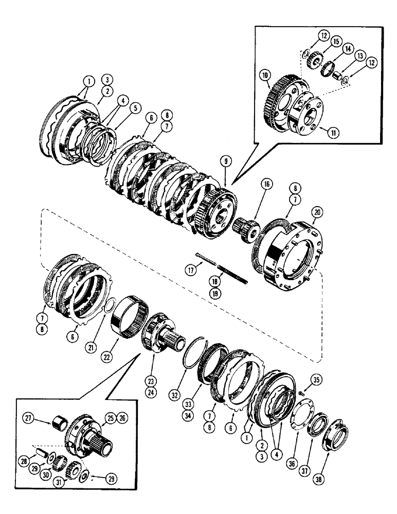 Схема запчастей Case W12 - (116) - FORWARD-REVERSE PLANETARY-CLUTCH (06) - POWER TRAIN