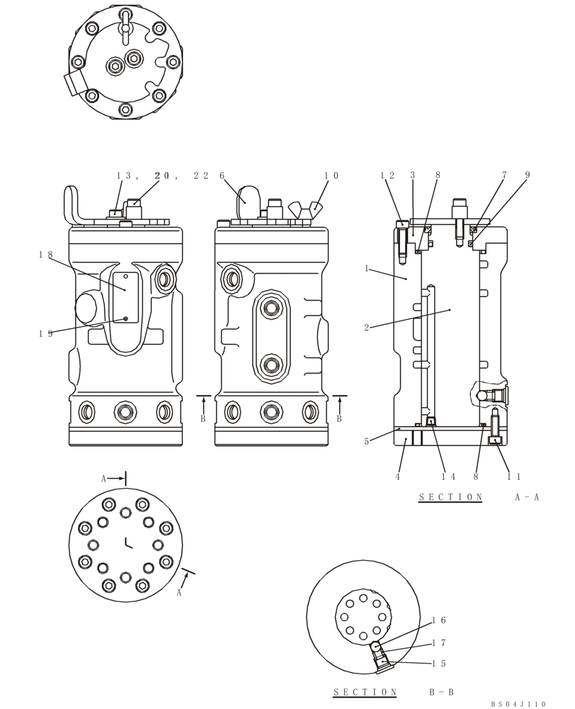 Схема запчастей Case CX36B - (HC885-01[1]) - SELECTOR VALVE (35) - HYDRAULIC SYSTEMS