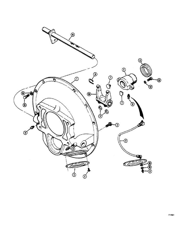 Схема запчастей Case 300 - (048) - TRANSMISSION ASSEMBLY, TRACTOR SERIAL NO. 5770 AND AFTER, CLUTCH HOUSING & RELATED PARTS (03) - TRANSMISSION