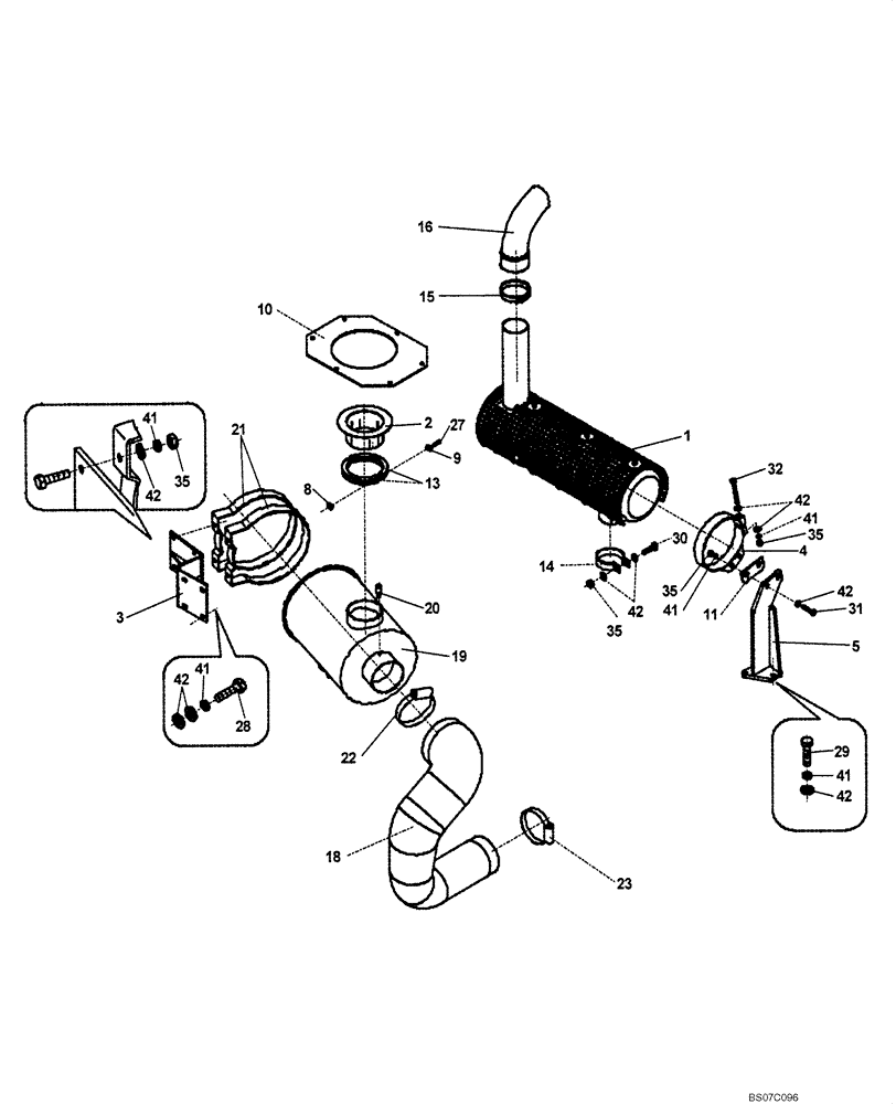 Схема запчастей Case SV216 - (10.202.01) - AIR FILTRATION AND EXHAUST, ENGINE (GROUP 136) (ND131863) (10) - ENGINE