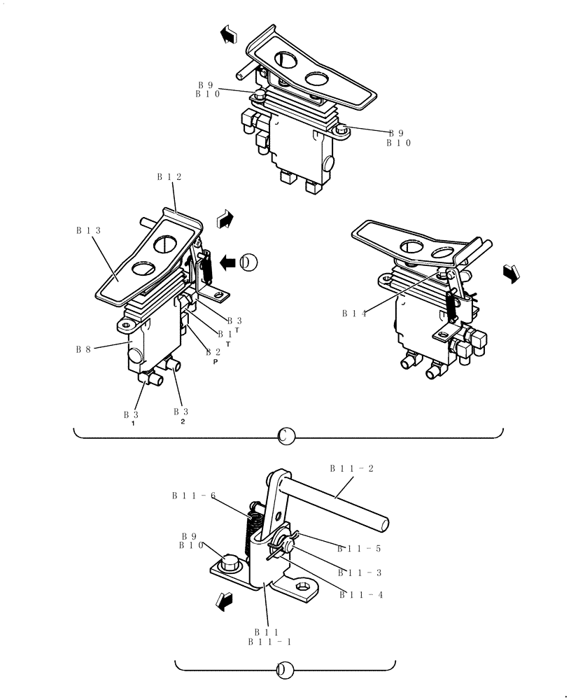 Схема запчастей Case CX31B - (160-60[2]) - CONTROL LINES (NIBBLER & BREAKER) (35) - HYDRAULIC SYSTEMS